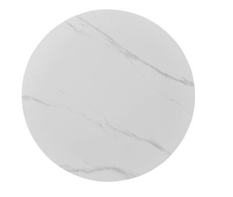 Обеденный стол Ideal Ceramic 100*100 см Белый мрамор/Черный мат SIGNAL