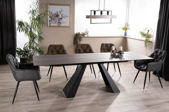 Стіл Salvadore Ceramic 180(260)X90 см Чорний Мат SIGNAL