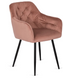 Стул бархатный MEBEL ELITE VIKI Velvet розовый