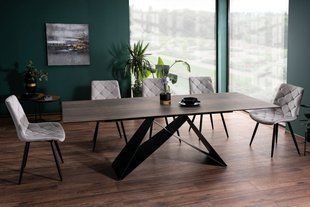 Стол Westin Ceramic 180(260)X90 см Эффект Дерева / Черный SIGNAL