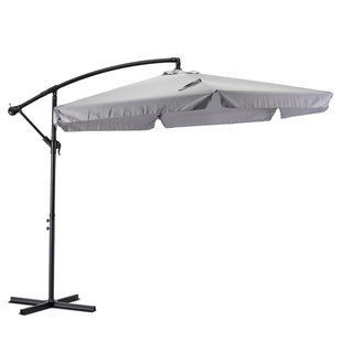 Садовый зонтик с чехлом MEBEL ELITE AKRON 255 см Светло-серый