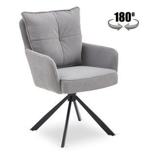 Обеденный стул поворотный MEBEL ELITE CITY Velvet Серый