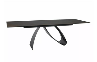 Стол обеденный Diuna Ceramic OSSIDO BRUNO 160(240)X90 Коричневый Мат/Черный мат SIGNAL
