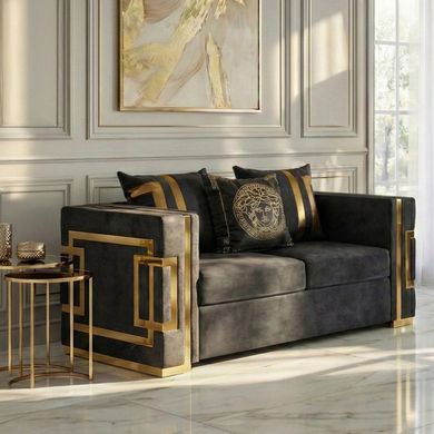 Диван MEBEL ELITE PALLAZO 2S Welur Черный