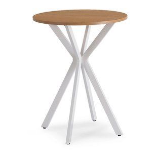 Обеденный стол MEBEL ELITE LAUREN 60 см Дуб золотой/белый