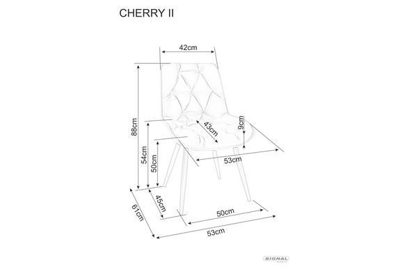 Стілець Cherry II Velvet Світло Cірий SIGNAL