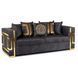 Диван MEBEL ELITE PALLAZO 3S Welur Чорний