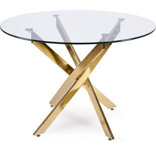Стол MEBEL ELITE SALLO 110 см Золотой