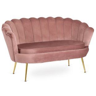 Диван MEBEL ELITE ZENDAYA Welur Розовый