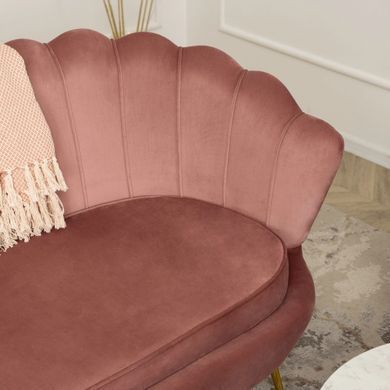 Диван MEBEL ELITE ZENDAYA Welur Розовый