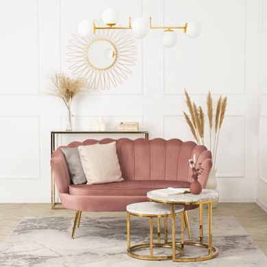Диван MEBEL ELITE ZENDAYA Welur Розовый