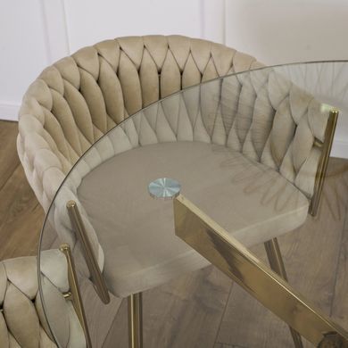 Стол MEBEL ELITE SALLO 110 см Золотой