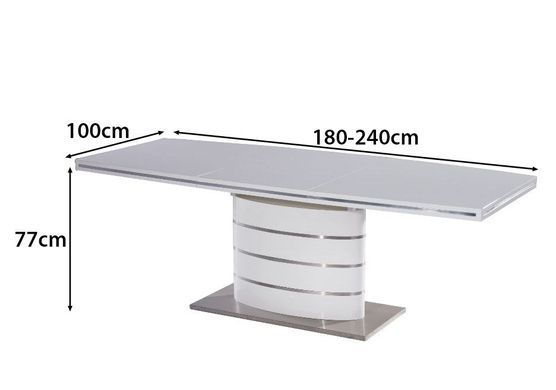 Стол Fano Белый 180(240)х100 см SIGNAL