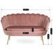 Диван MEBEL ELITE ZENDAYA Welur Розовый